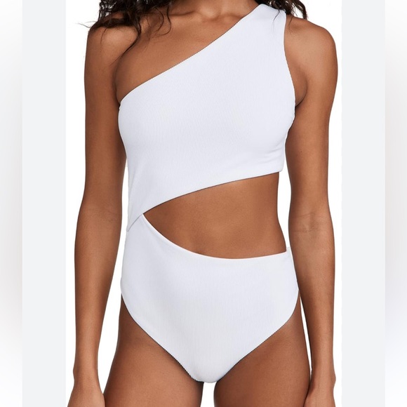 Beach Riot Celine Ribbed One Piece White - Picture 4 of 13
